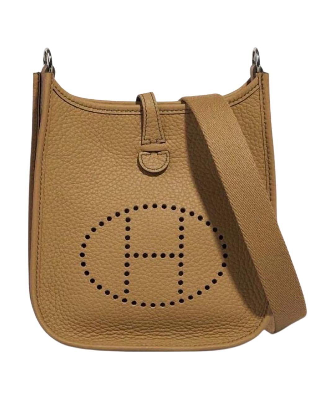 HERMES Коричневая кожаная сумка через плечо, фото 1