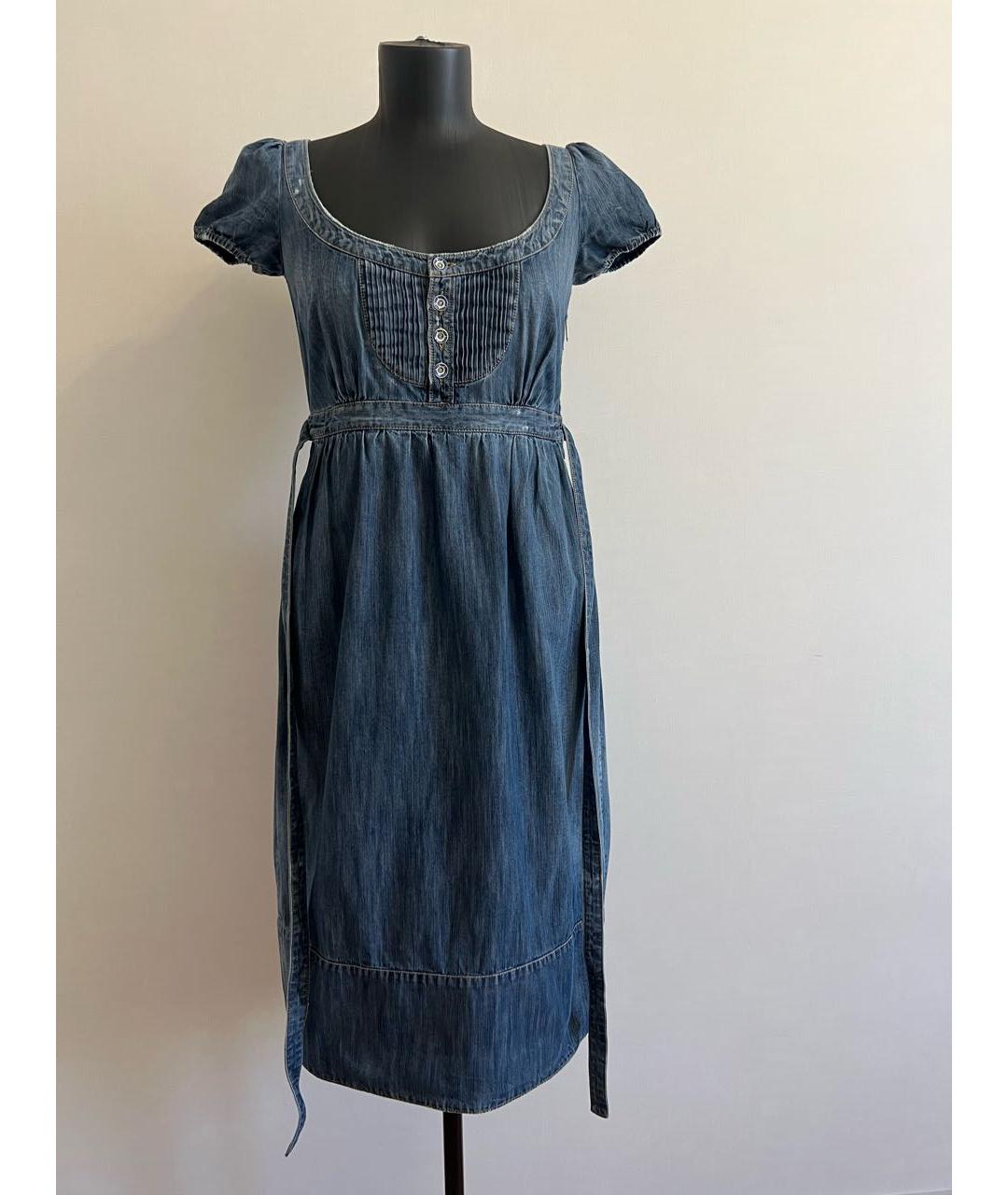 DSQUARED2 Синее деним повседневное платье, фото 3