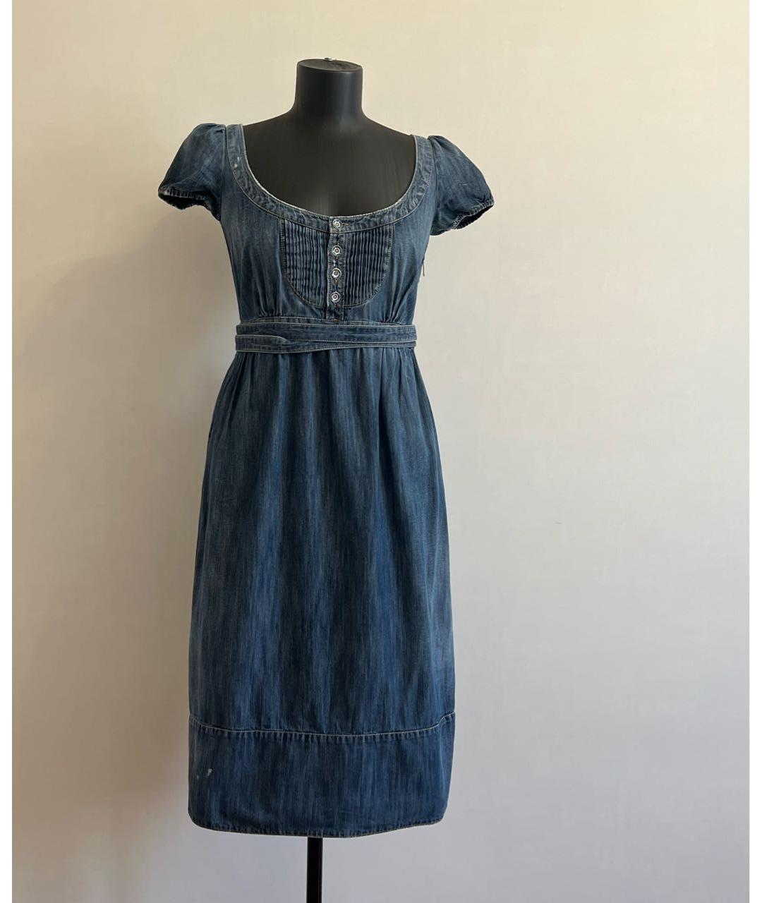 DSQUARED2 Синее деним повседневное платье, фото 2