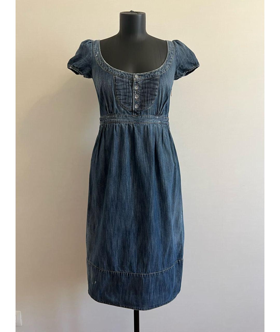 DSQUARED2 Синее деним повседневное платье, фото 9