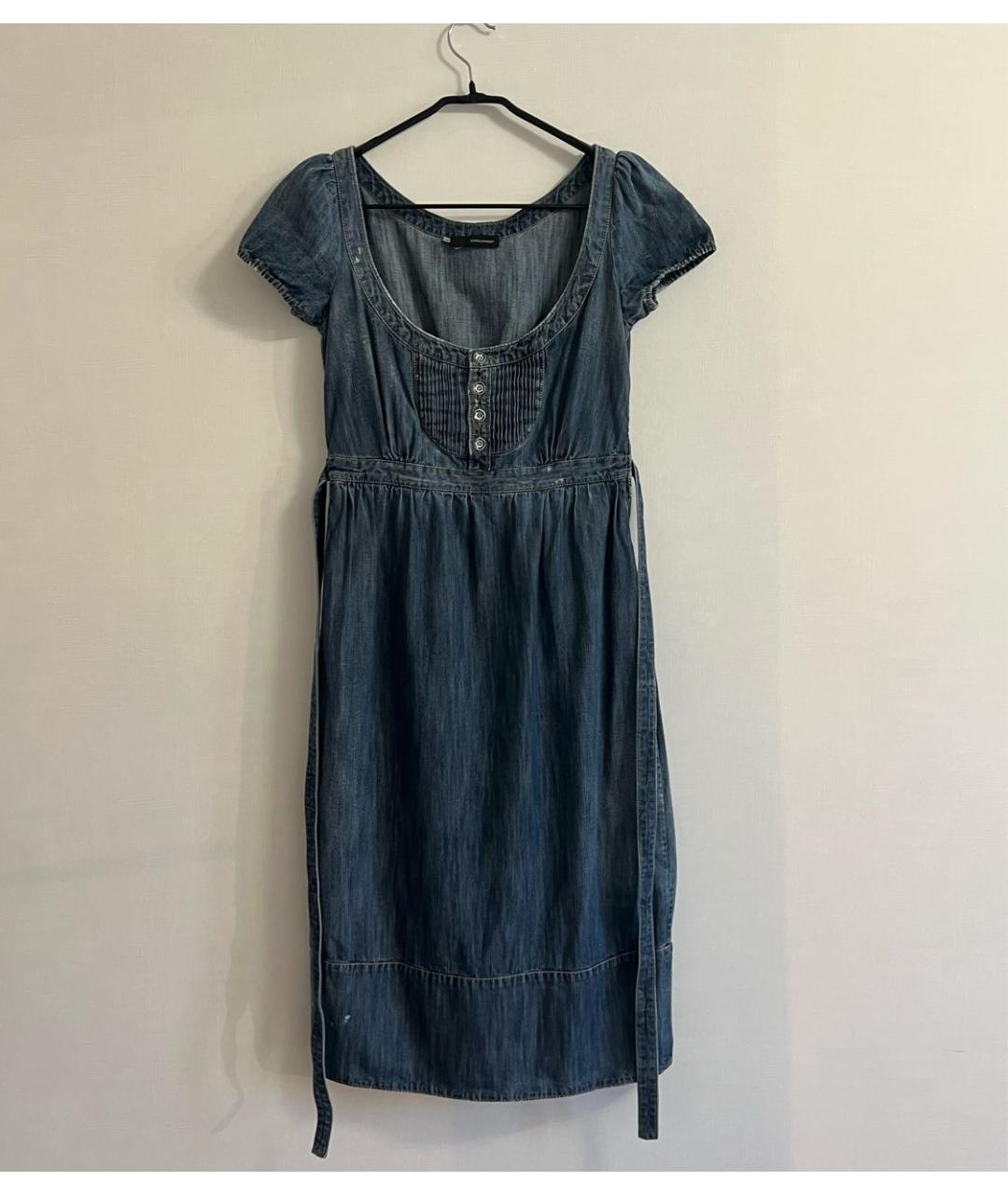 DSQUARED2 Синее деним повседневное платье, фото 6
