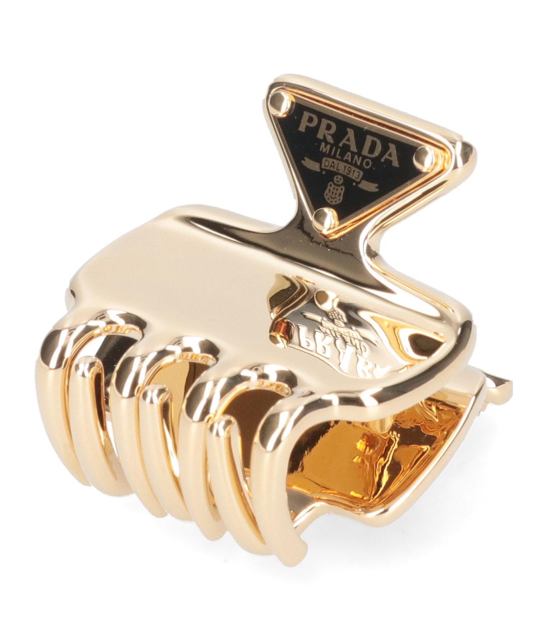 PRADA Золотая заколка, фото 3