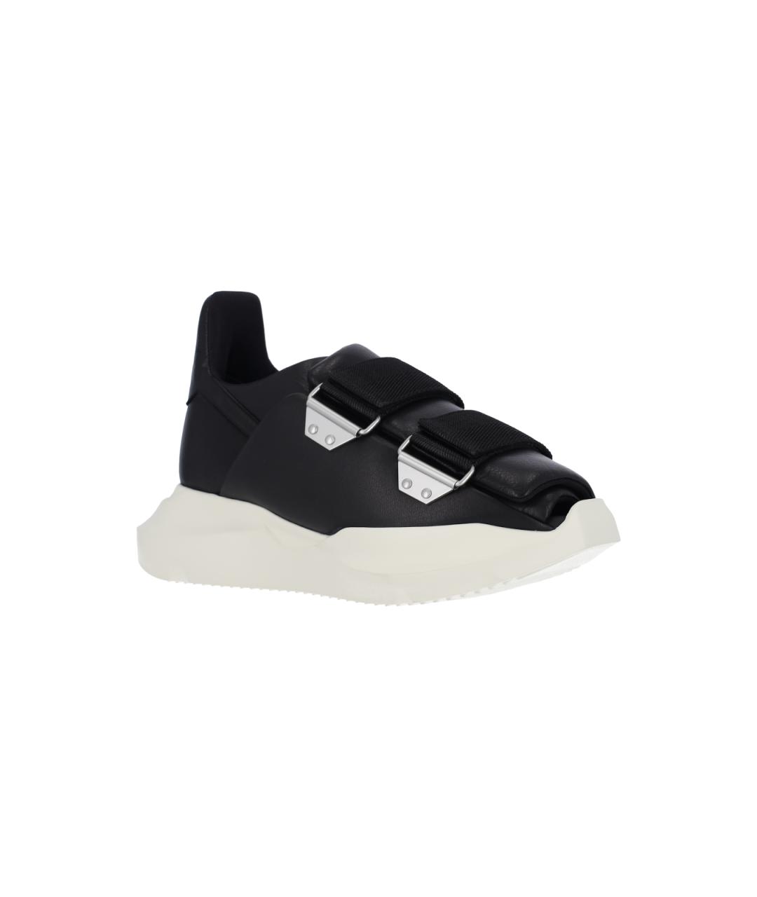 RICK OWENS Черные низкие кроссовки / кеды, фото 2