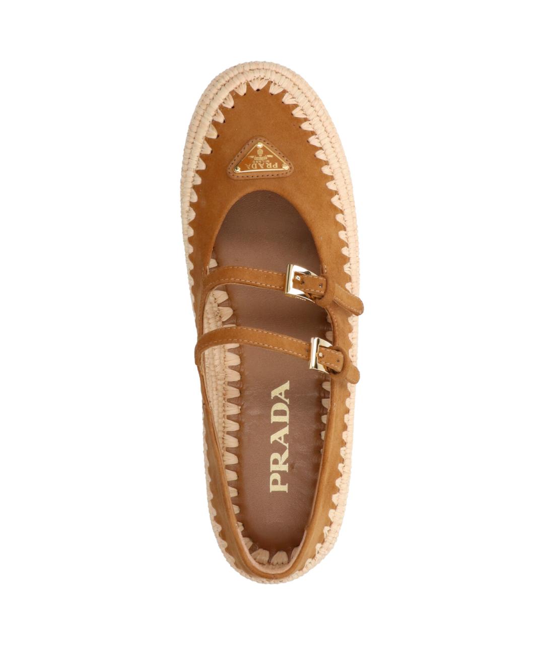 PRADA Коричневые замшевые балетки, фото 4