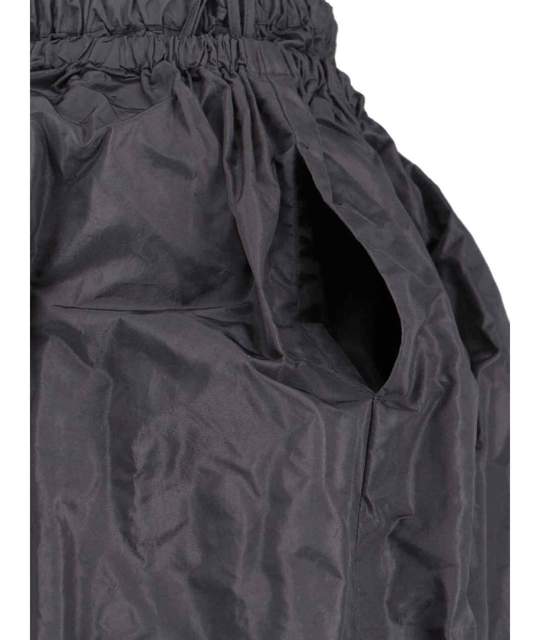 PRADA Антрацитовая шелковая юбка мини, фото 4