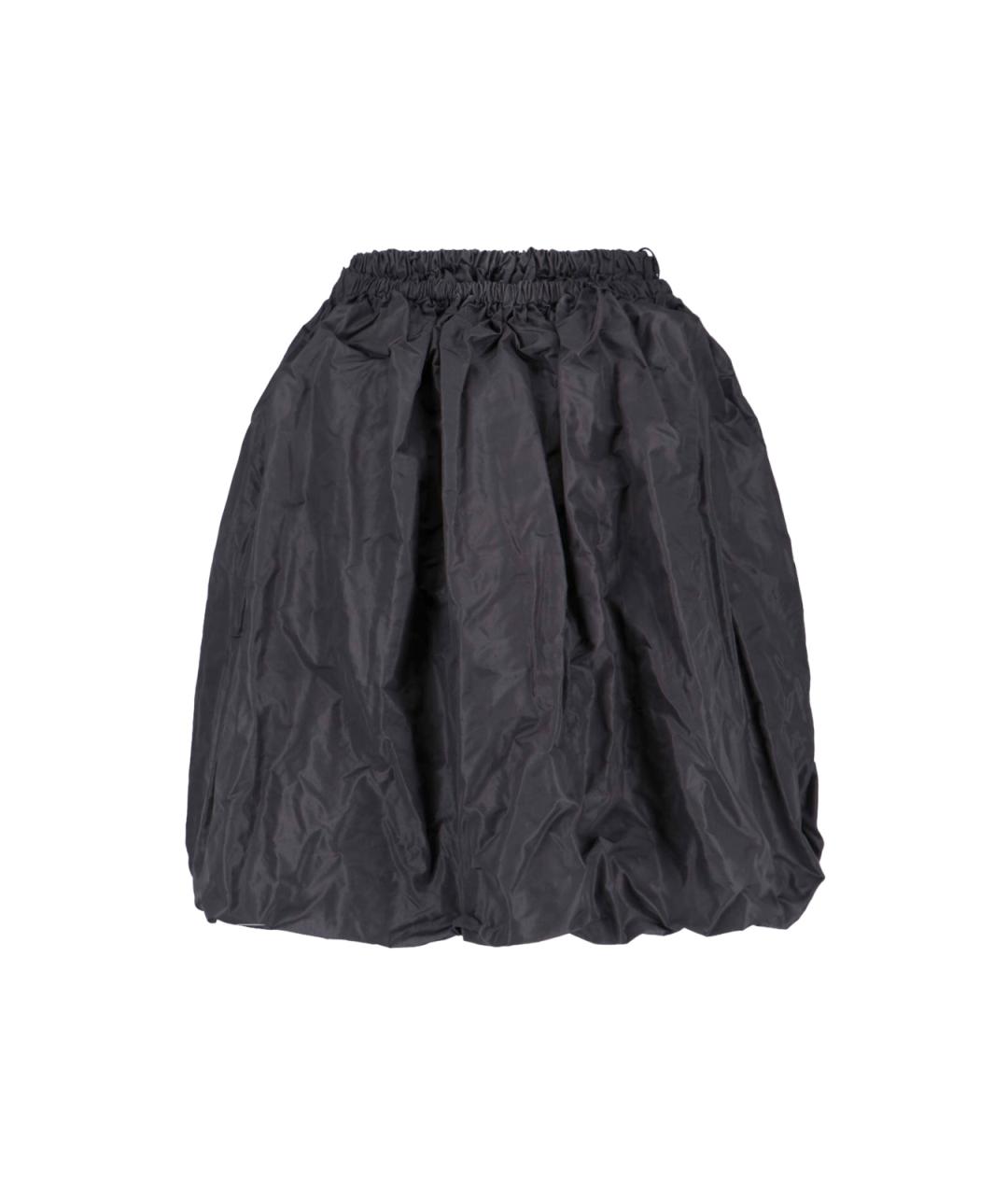 PRADA Антрацитовая шелковая юбка мини, фото 2