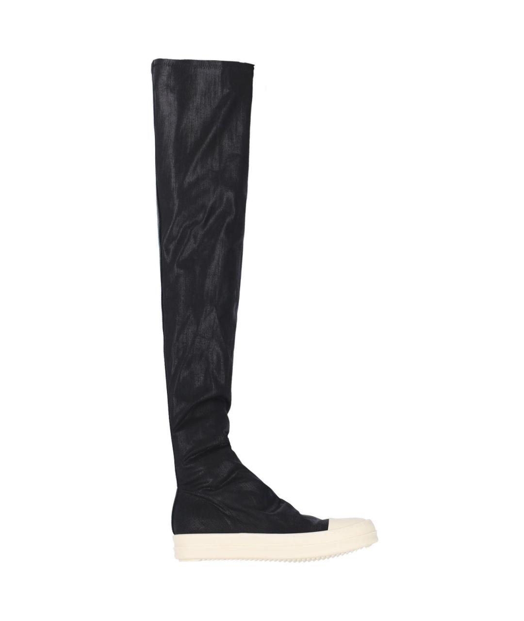 RICK OWENS Черные кожаные сапоги, фото 1