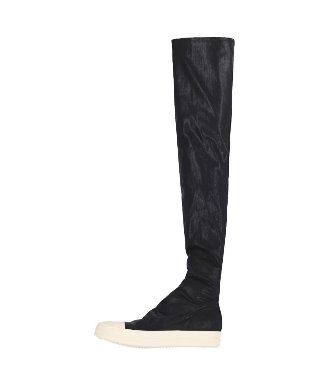 RICK OWENS Черные кожаные сапоги, фото 3