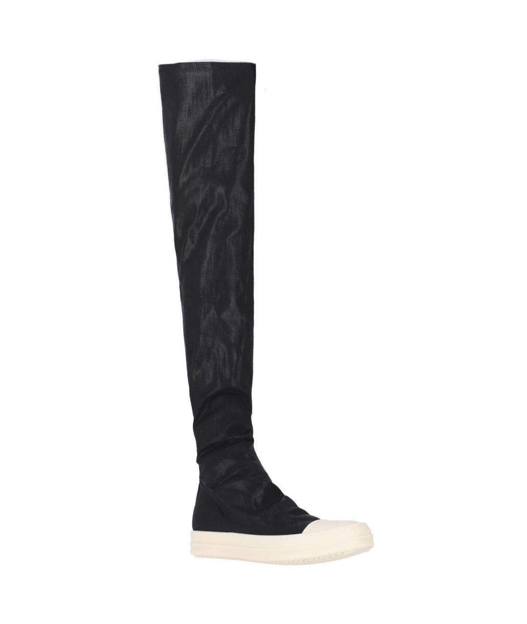 RICK OWENS Черные кожаные сапоги, фото 2