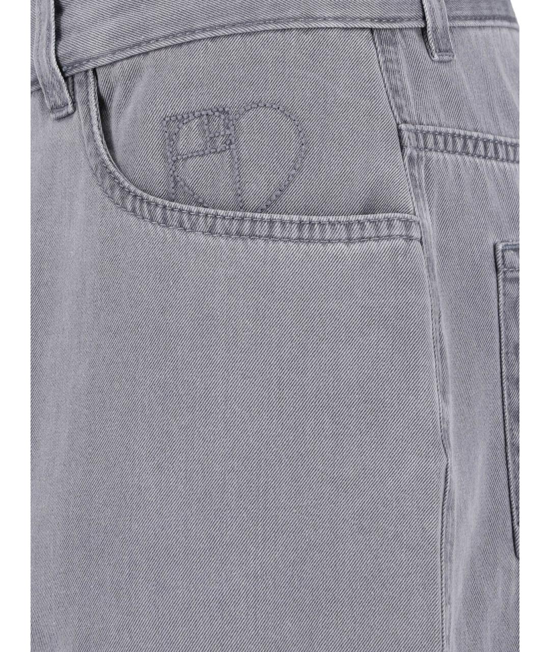 Sa Su Phi Серые хлопковые прямые джинсы, фото 4