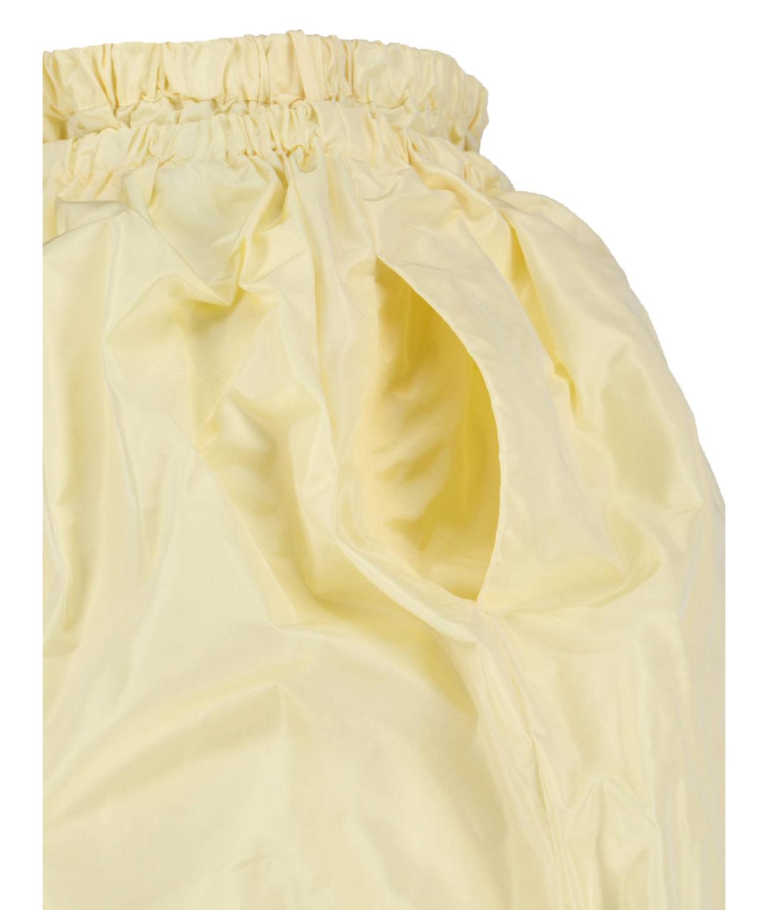 PRADA Желтая шелковая юбка мини, фото 4