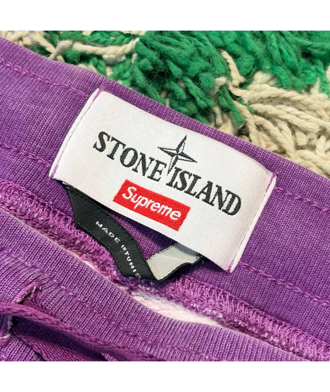 STONE ISLAND Фуксия хлопковые повседневные брюки, фото 4