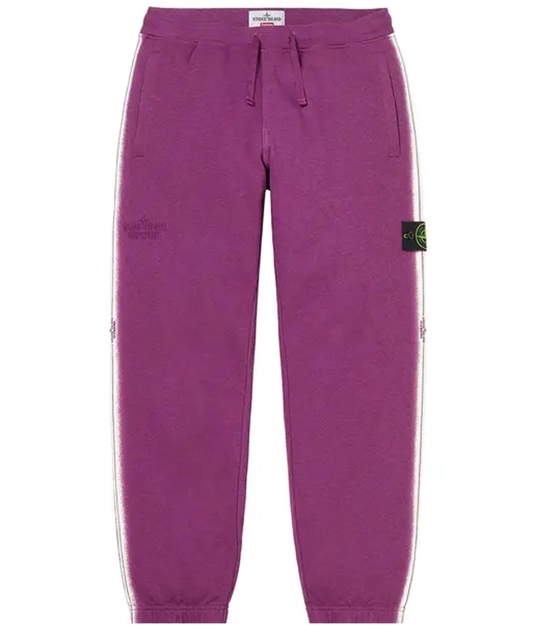 STONE ISLAND Фуксия хлопковые повседневные брюки, фото 1