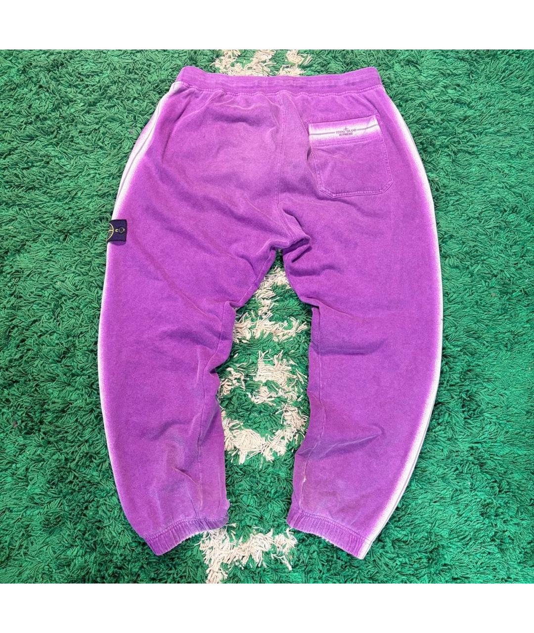STONE ISLAND Фуксия хлопковые повседневные брюки, фото 2