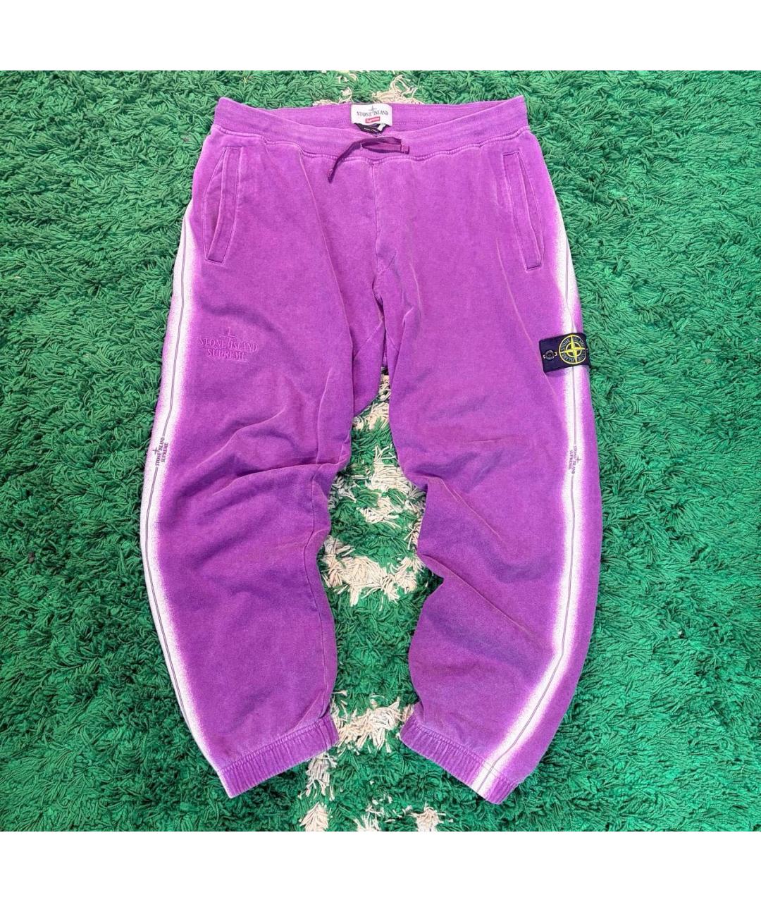 STONE ISLAND Фуксия хлопковые повседневные брюки, фото 7