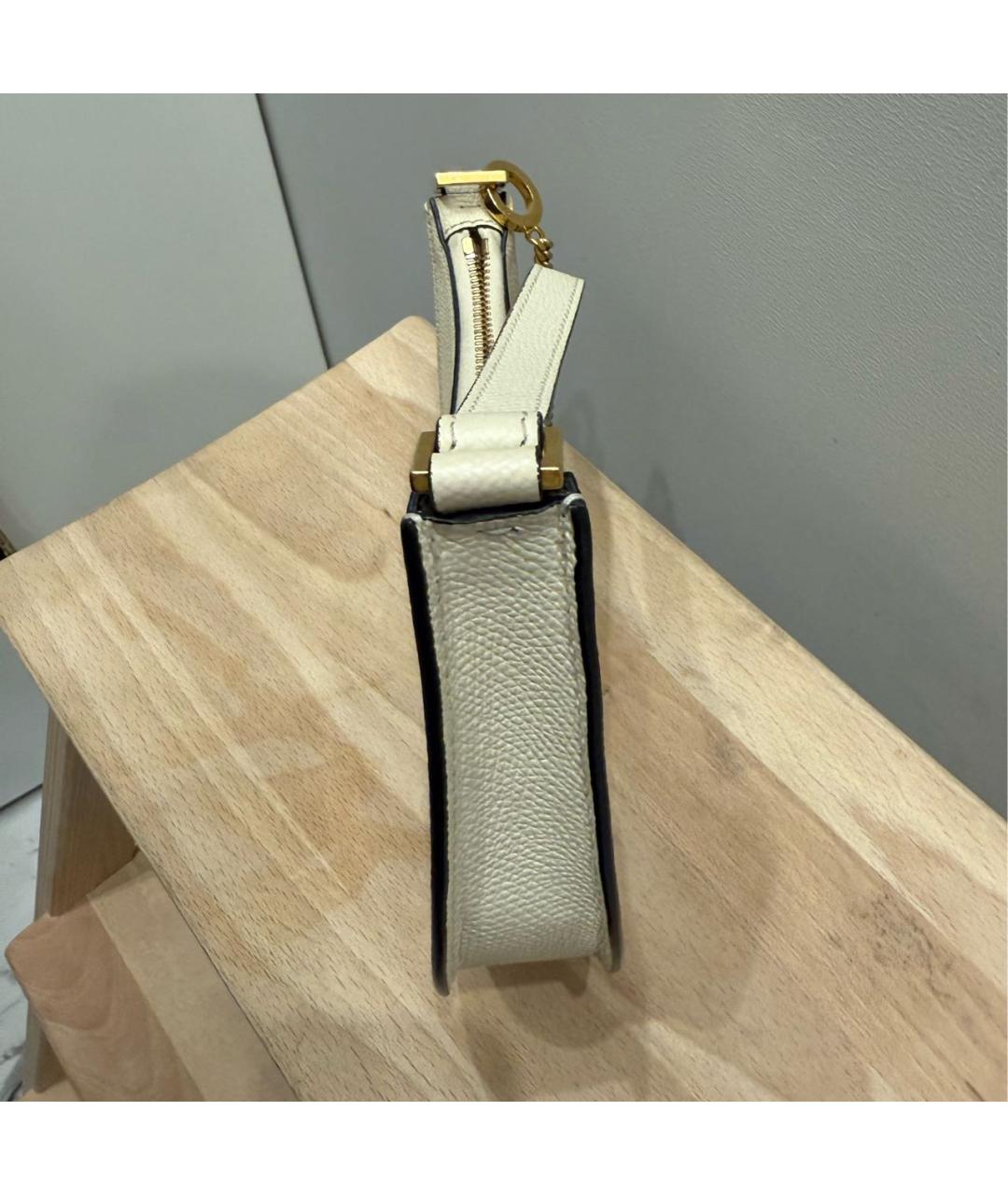VALENTINO Бежевая кожаная сумка через плечо, фото 6