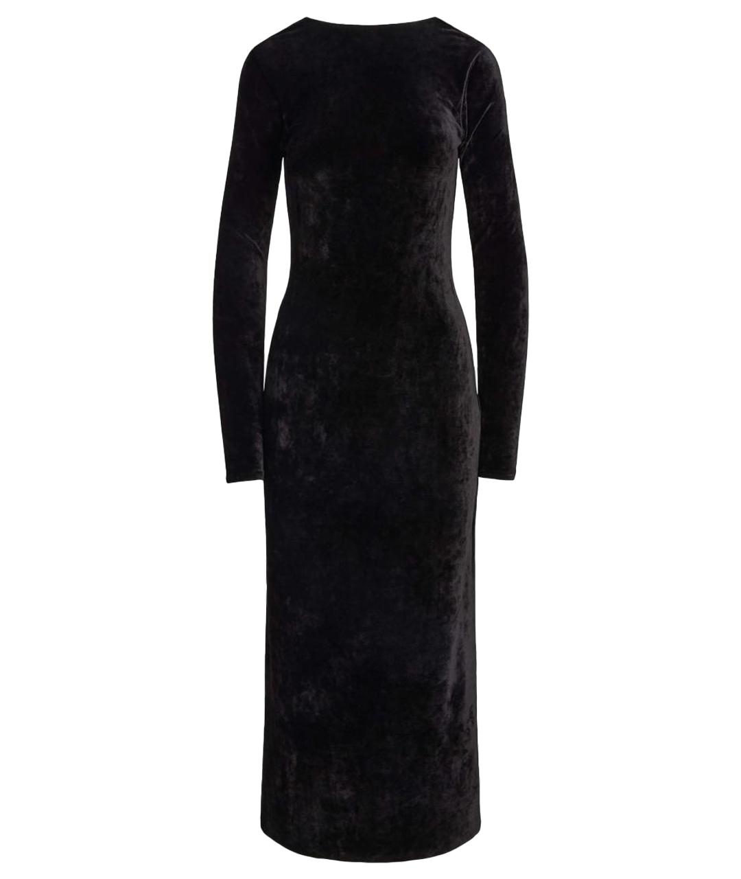 POLO RALPH LAUREN Черное бархатное коктейльное платье, фото 1