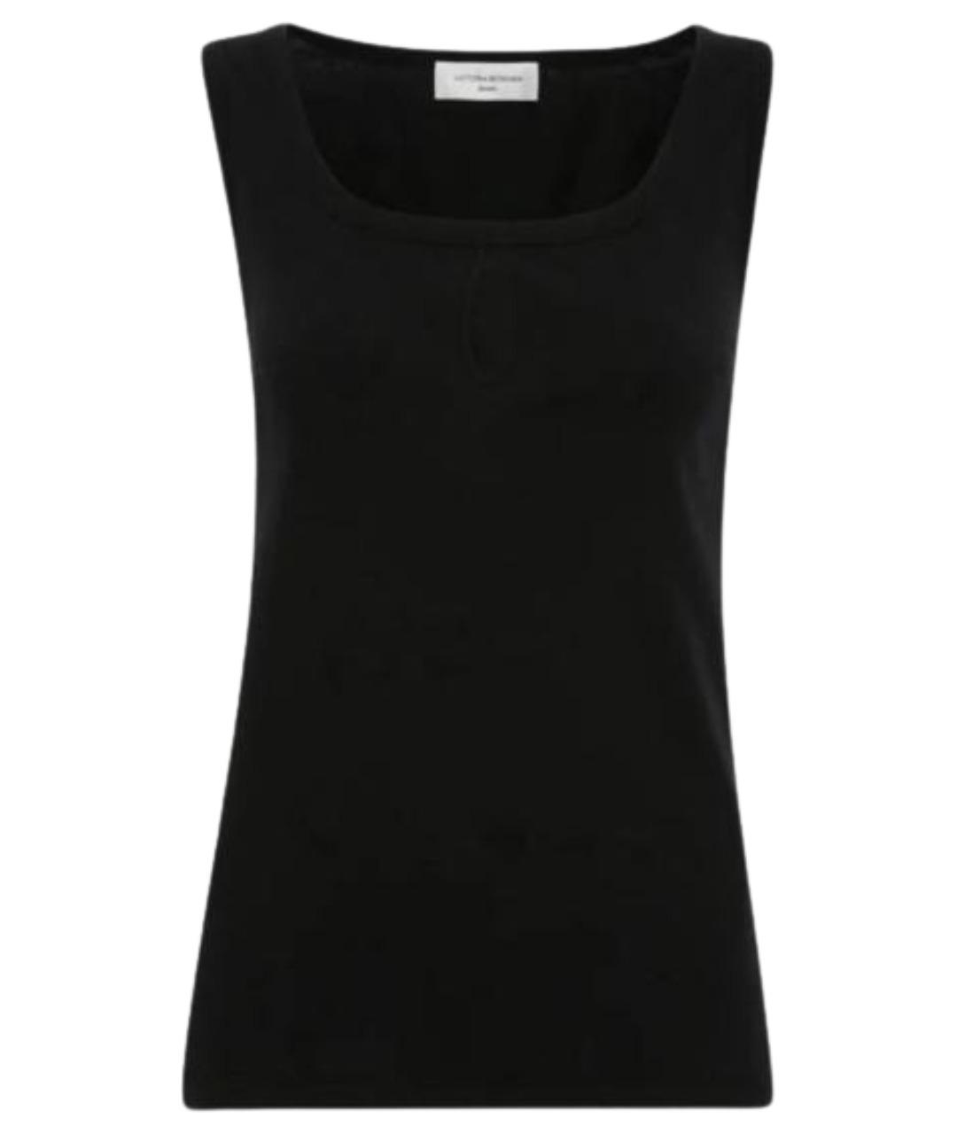 VICTORIA BECKHAM Черная хлопковая майка, фото 1
