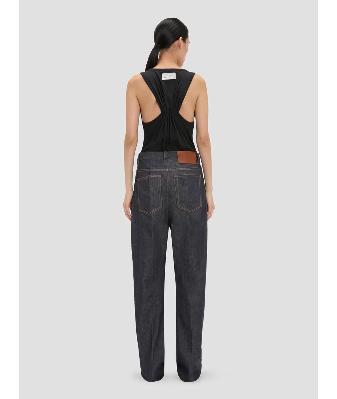 VICTORIA BECKHAM Черная хлопковая майка, фото 3