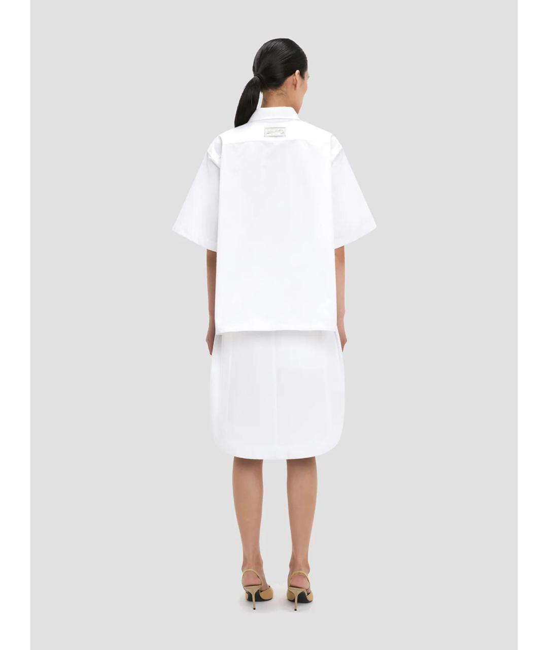 VICTORIA BECKHAM Белая хлопковая рубашка, фото 4