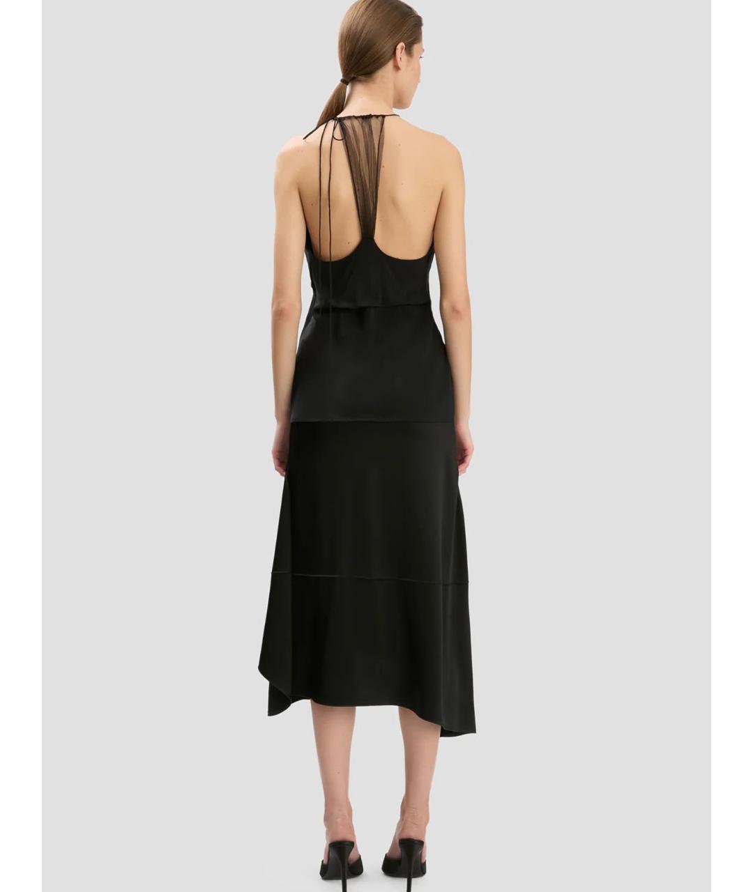 VICTORIA BECKHAM Черная шелковая майка, фото 4