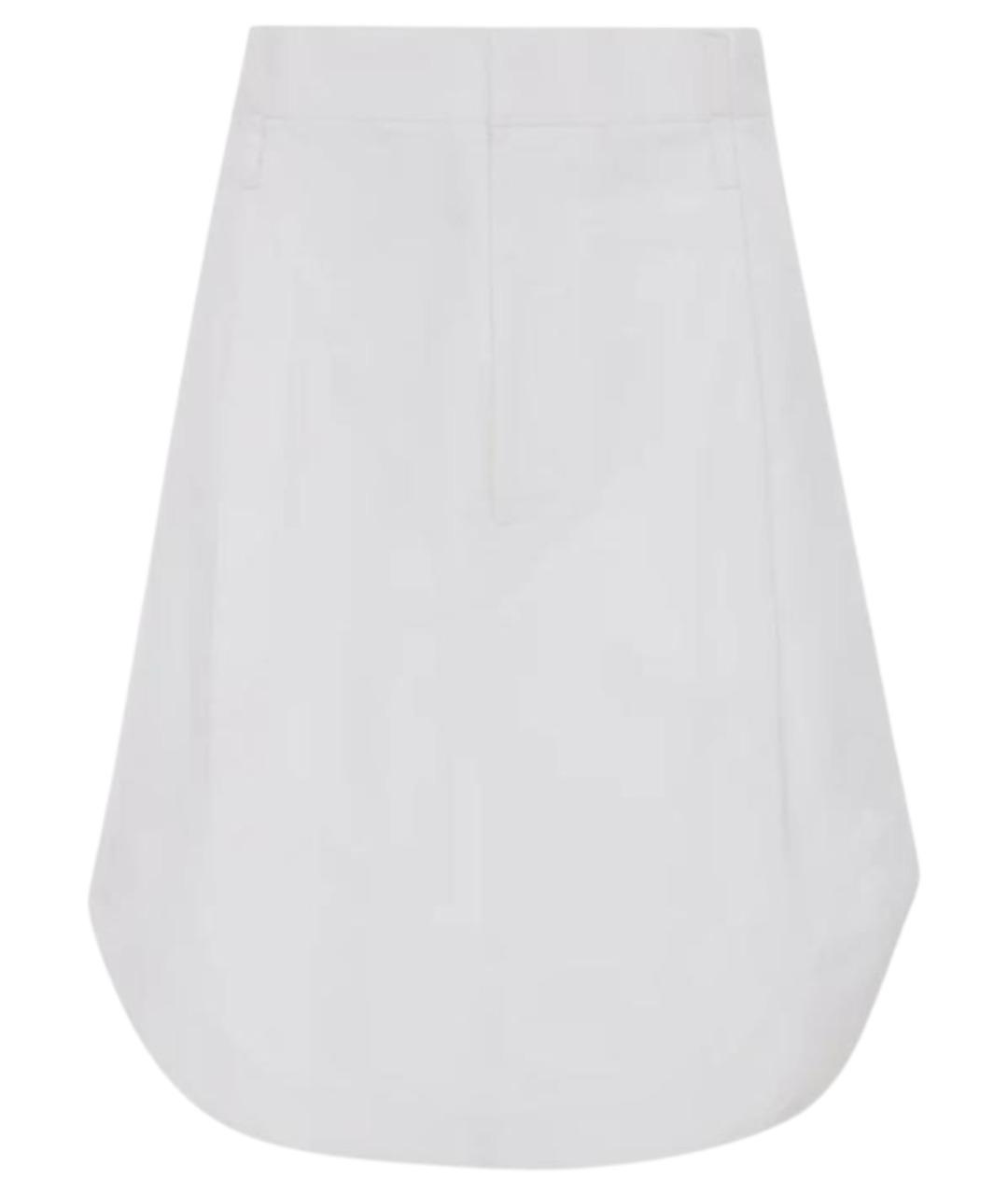 VICTORIA BECKHAM Белая хлопковая юбка миди, фото 1