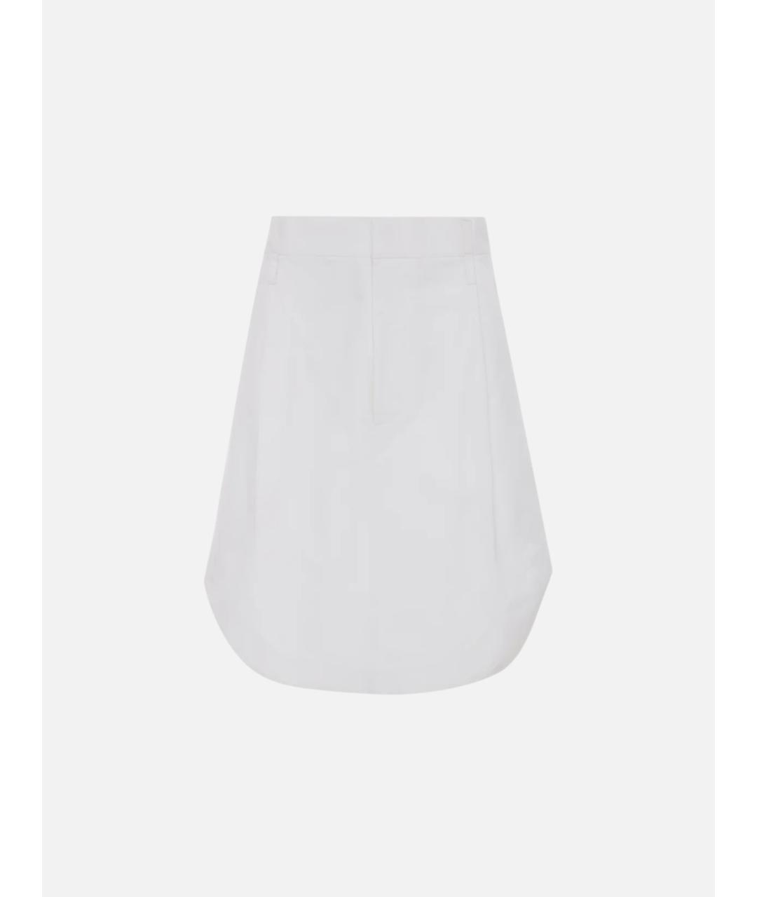 VICTORIA BECKHAM Белая хлопковая юбка миди, фото 5