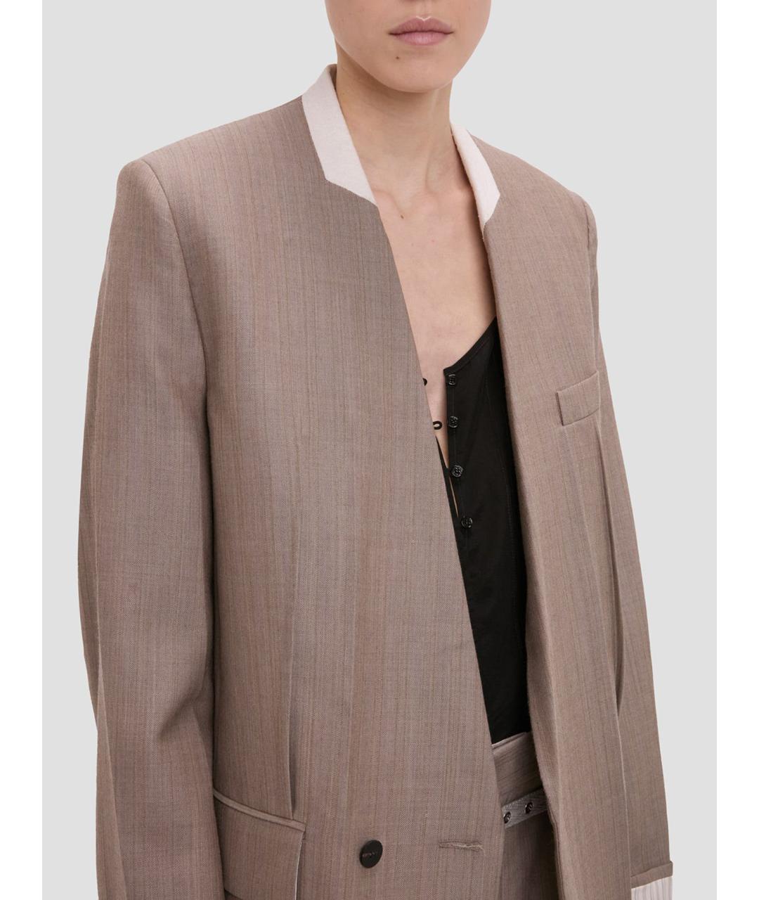 VICTORIA BECKHAM Мульти шерстяной жакет/пиджак, фото 5