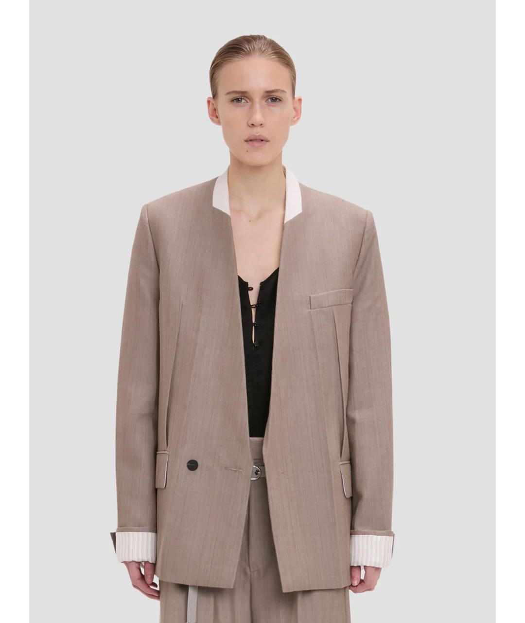 VICTORIA BECKHAM Мульти шерстяной жакет/пиджак, фото 3