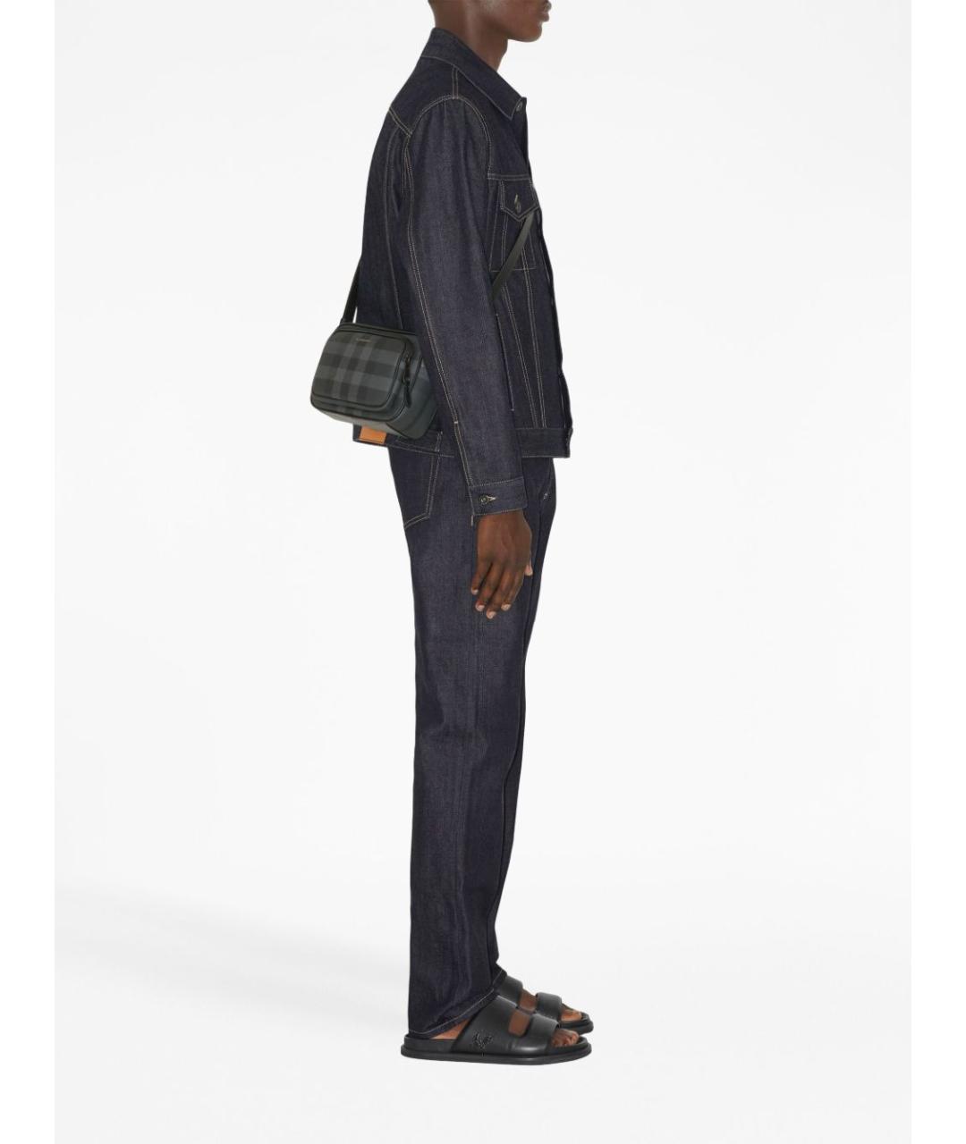 BURBERRY Антрацитовая сумка на плечо, фото 5