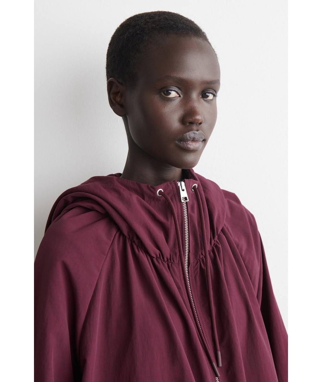 COS Бордовый хлопко-эластановый тренч/плащ, фото 3