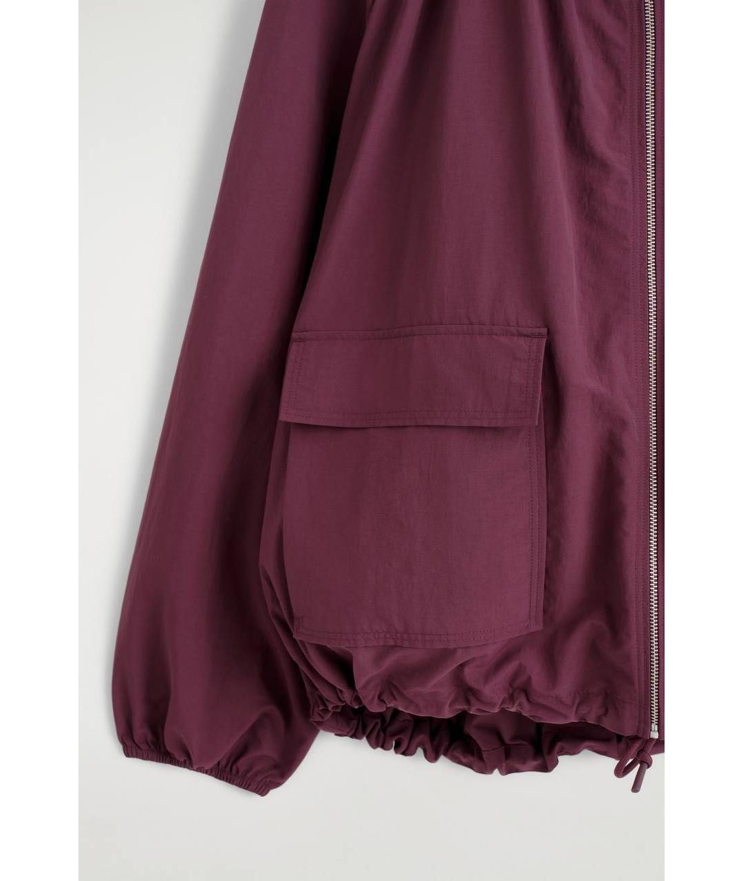 COS Бордовый хлопко-эластановый тренч/плащ, фото 6