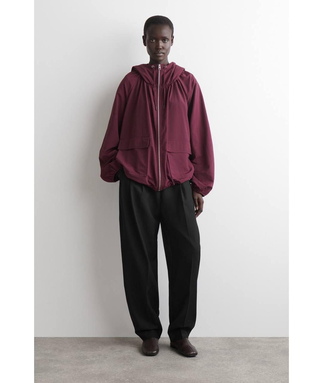 COS Бордовый хлопко-эластановый тренч/плащ, фото 2