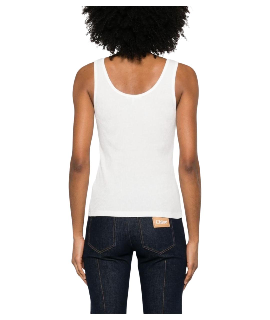 CHLOE Белая хлопковая майка, фото 4