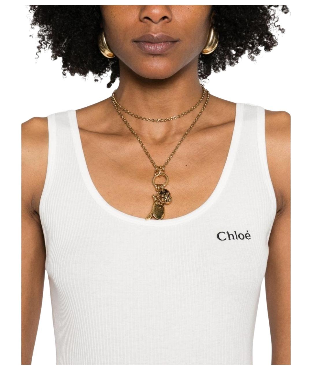 CHLOE Белая хлопковая майка, фото 3