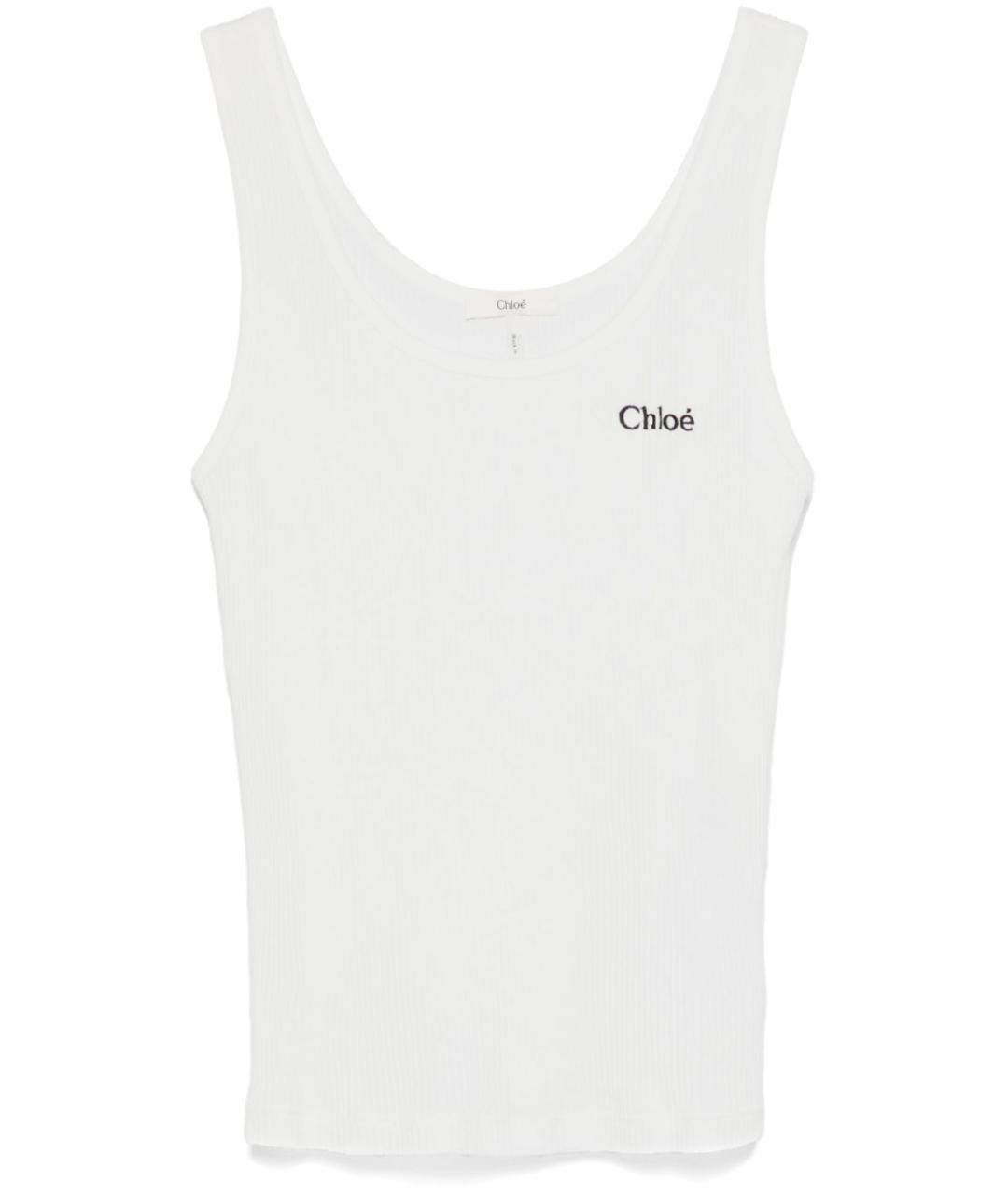 CHLOE Белая хлопковая майка, фото 1