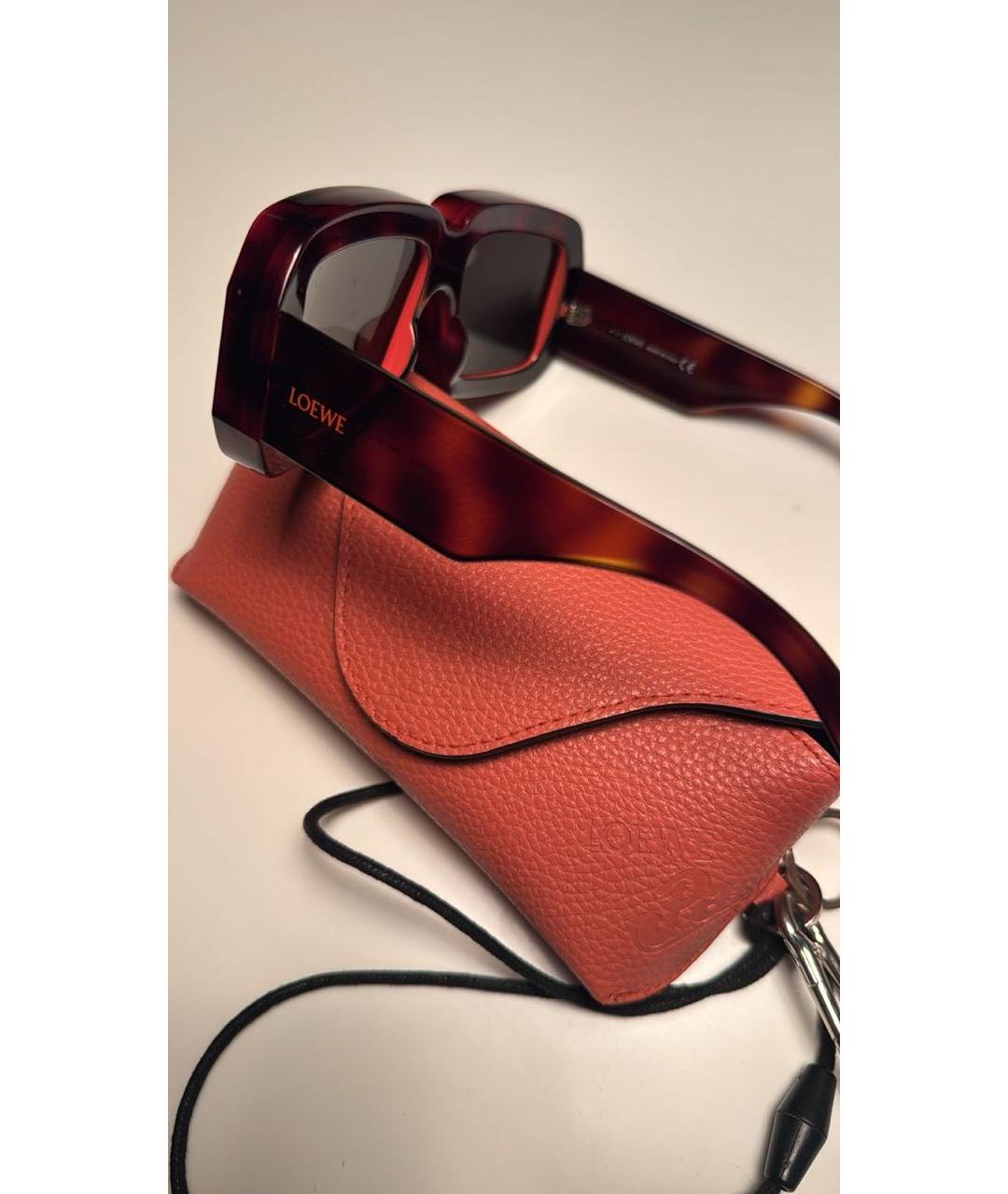 LOEWE Оранжевое пластиковые солнцезащитные очки, фото 2