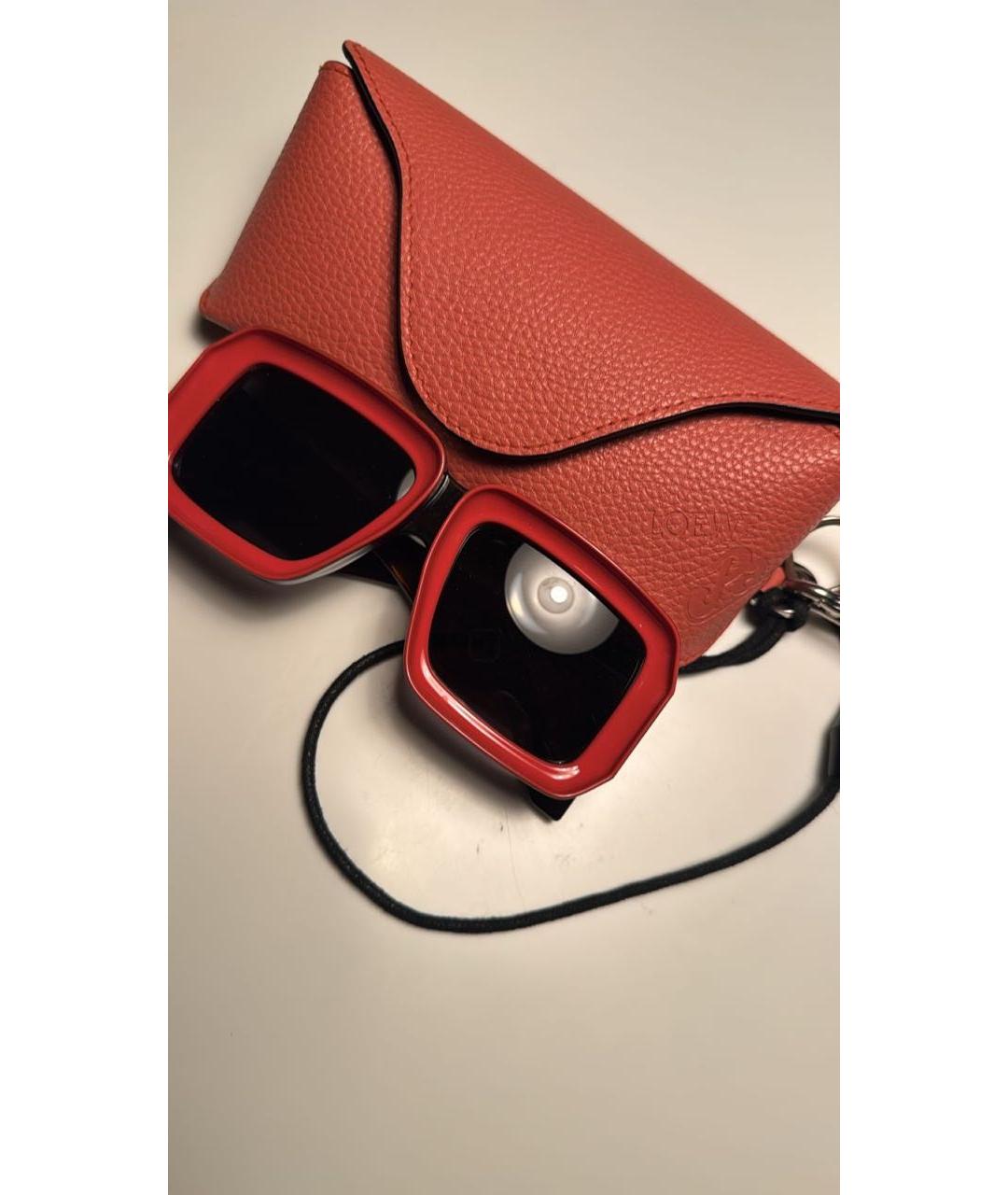 LOEWE Оранжевое пластиковые солнцезащитные очки, фото 3