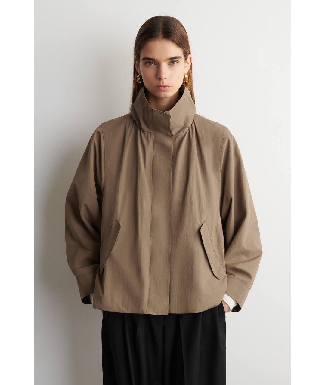 COS Бежевый хлопко-эластановый тренч/плащ, фото 2