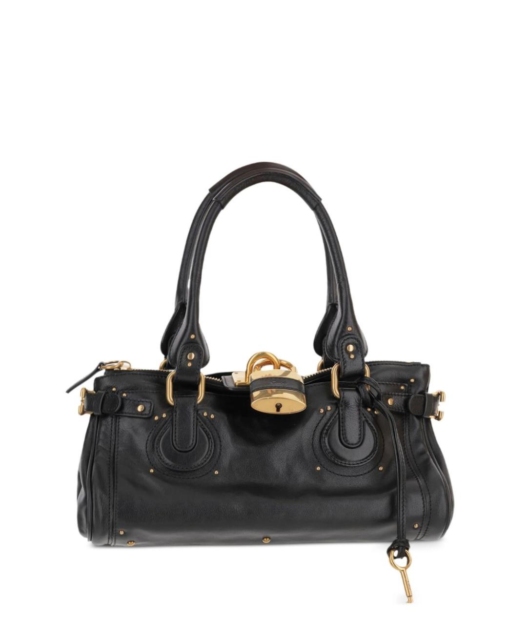 CHLOE Черная кожаная сумка через плечо, фото 1