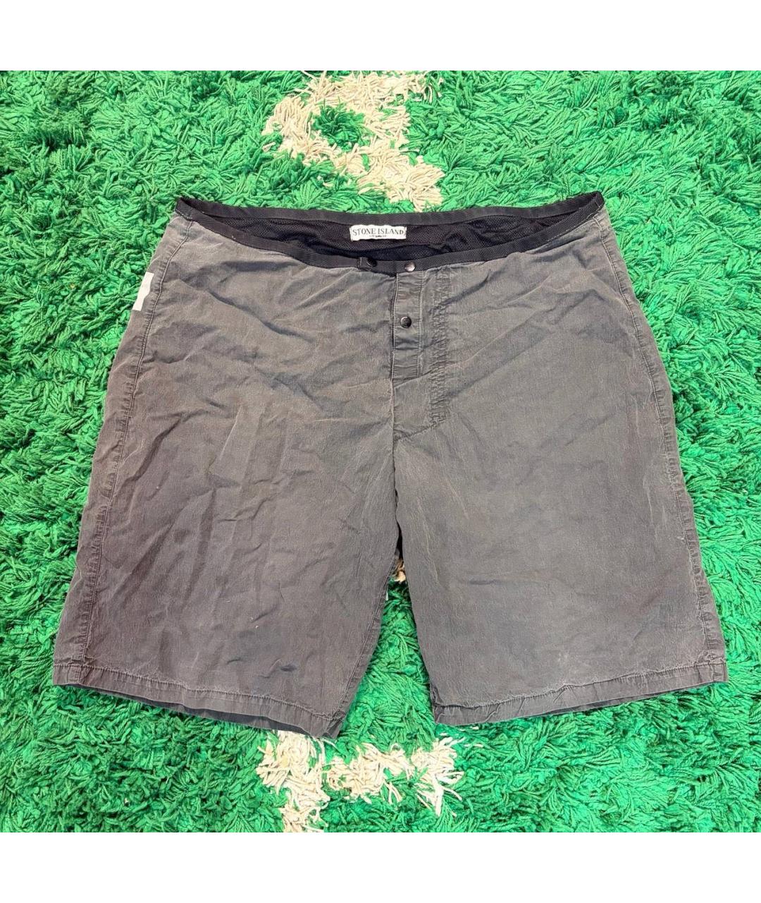 STONE ISLAND Антрацитовые хлопковые шорты, фото 5