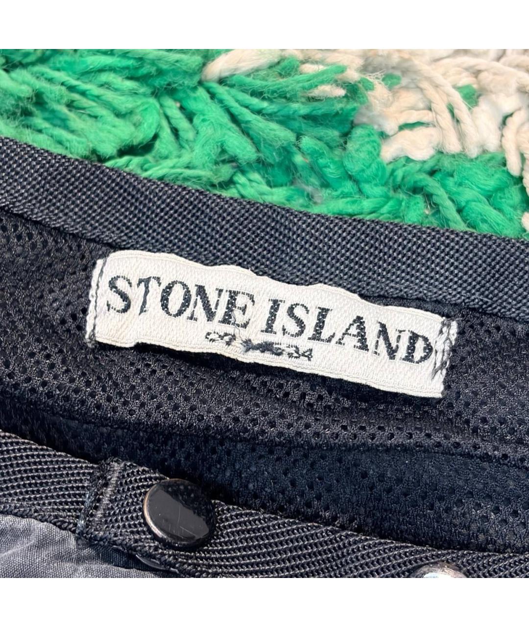 STONE ISLAND Антрацитовые хлопковые шорты, фото 3