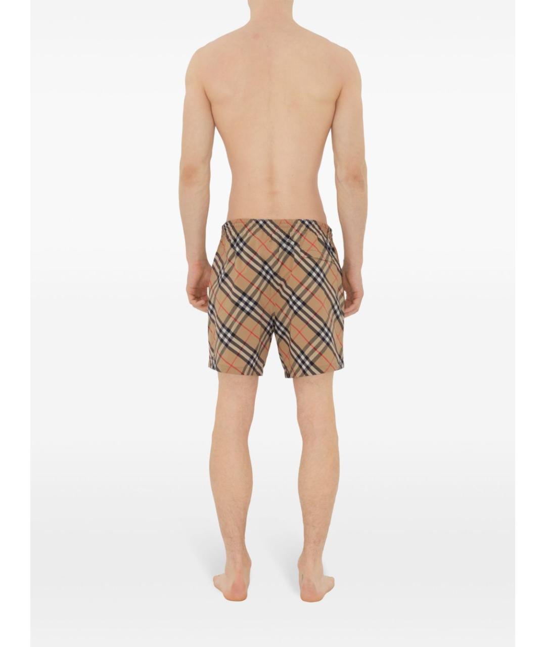 BURBERRY Бежевые полиамидовые повседневные брюки, фото 2