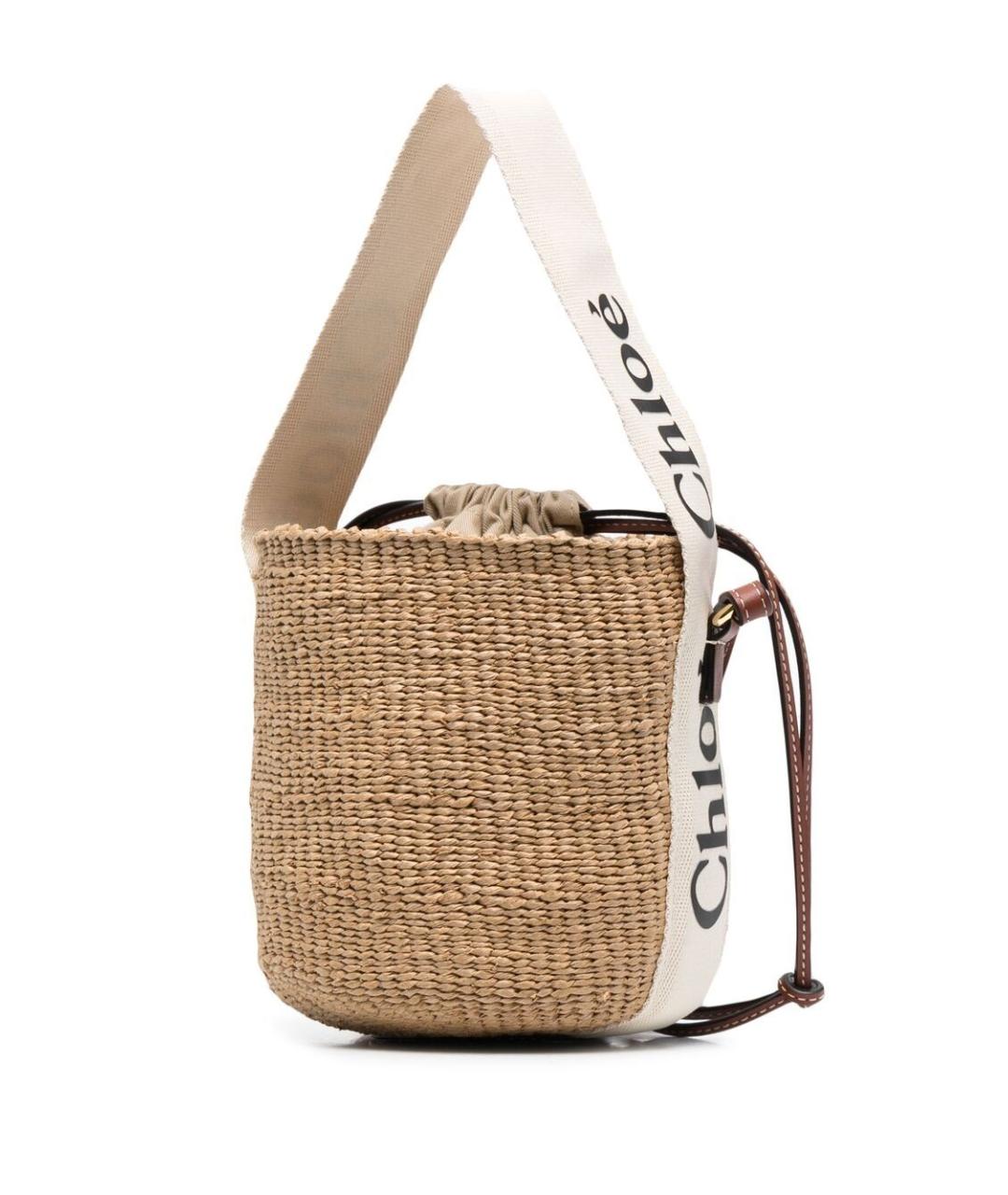 CHLOE Бежевая кожаная сумка тоут, фото 6