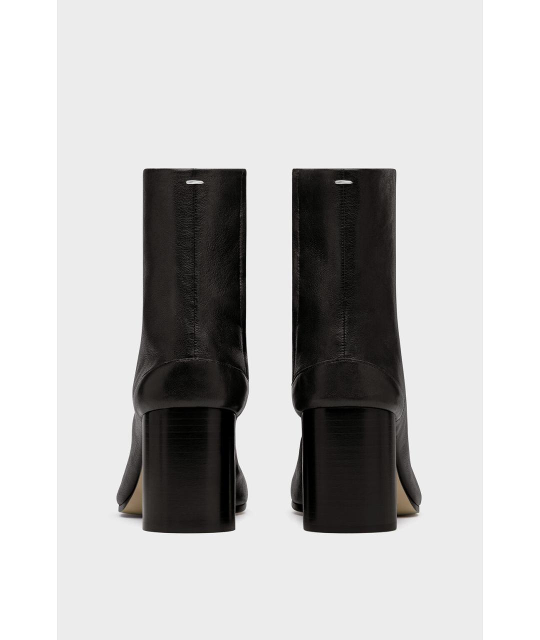 MAISON MARGIELA Черные кожаные ботильоны, фото 3
