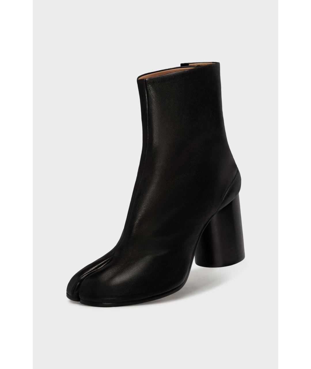 MAISON MARGIELA Черные кожаные ботильоны, фото 2