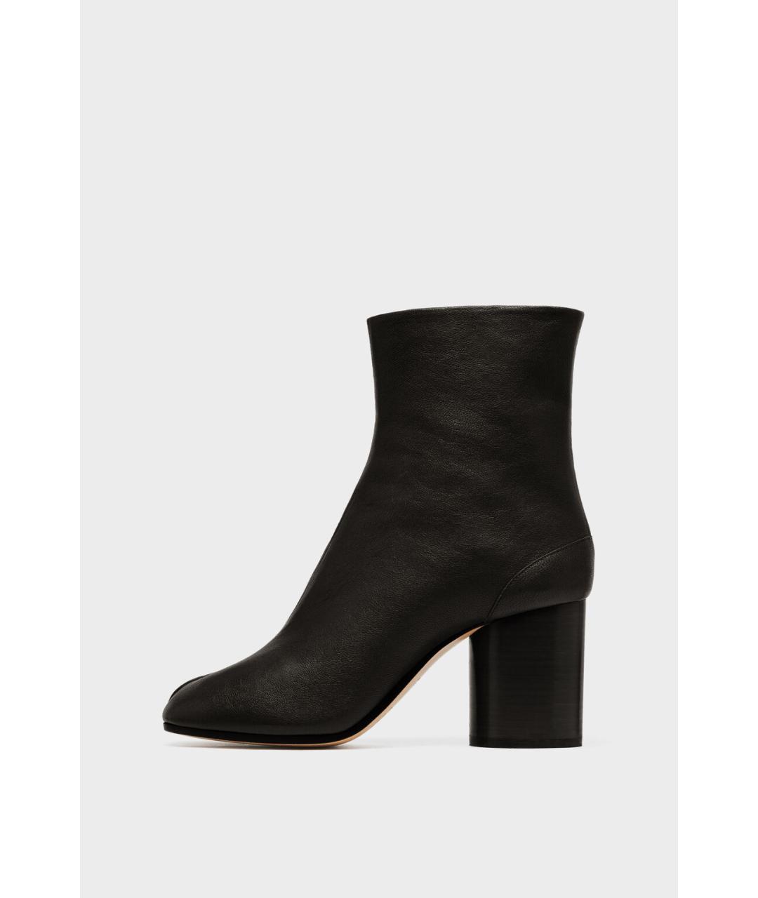 MAISON MARGIELA Черные кожаные ботильоны, фото 6