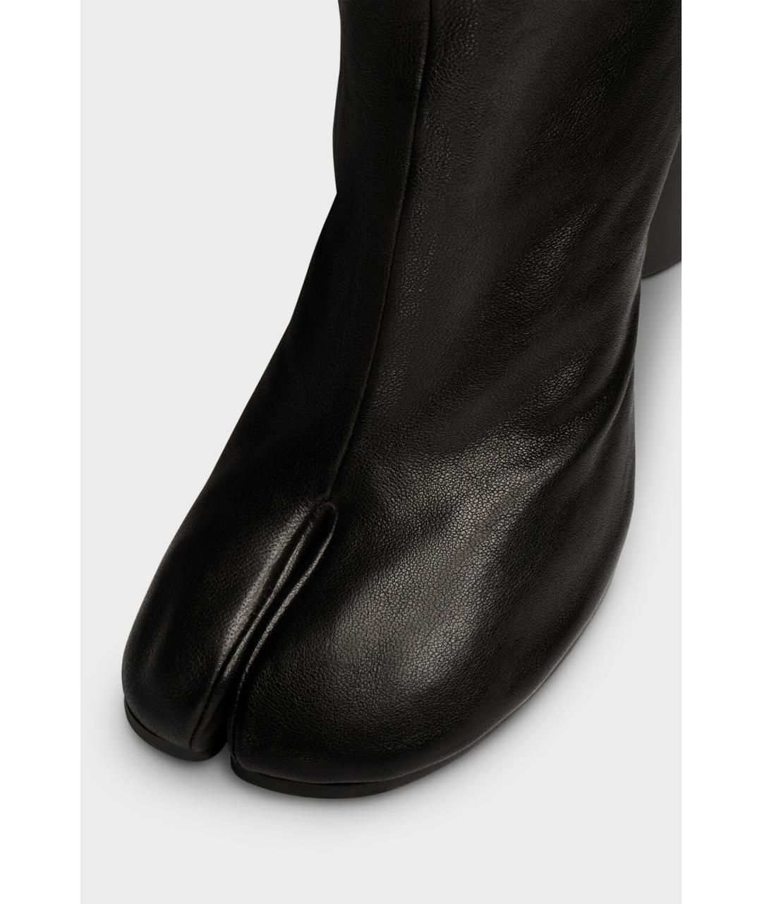 MAISON MARGIELA Черные кожаные ботильоны, фото 4