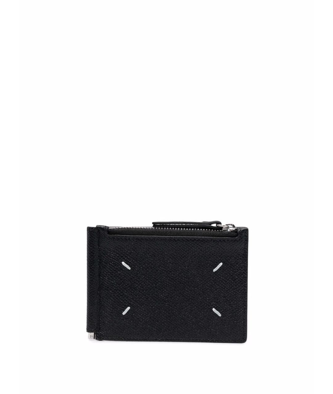 MAISON MARGIELA Черный кожаный кошелек, фото 3