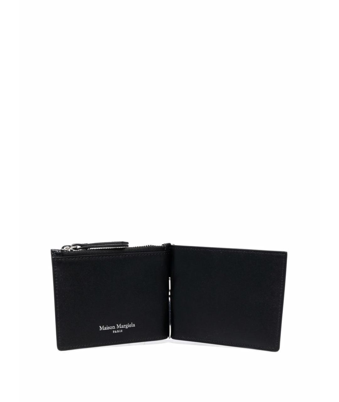 MAISON MARGIELA Черный кожаный кошелек, фото 2